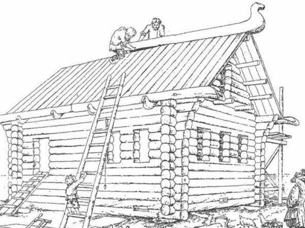 Крыша крестьянской избы