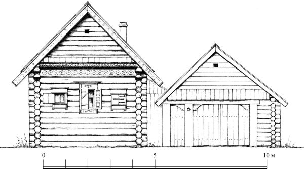 Русская изба рисунок