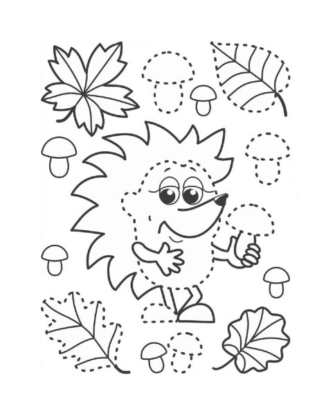 Обведи и раскрась для детей