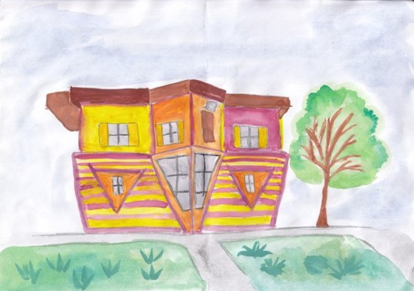 Рисование перевернутых изображений дом