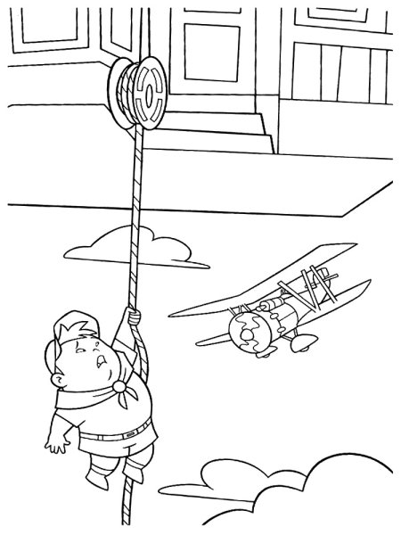 Раскраска вверх мультфильм