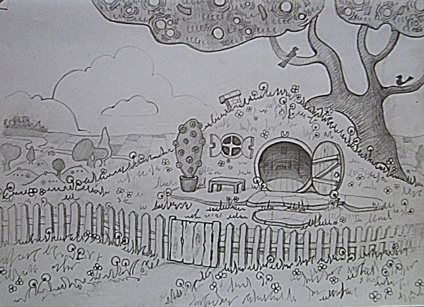 Дом Хоббита раскраска