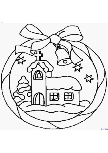 Новогодний шар раскраска