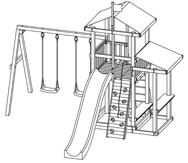 Детская площадка раскраска