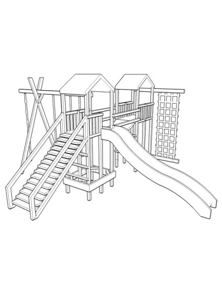 Раскраска детской площадки