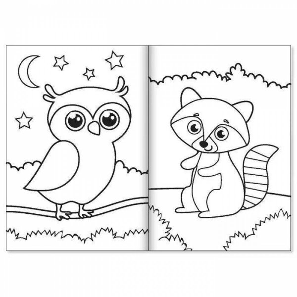 Детские раскраски на пол листа