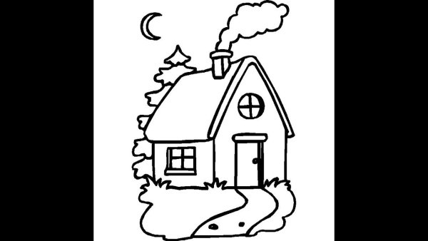 Горящий дом раскраска для детей