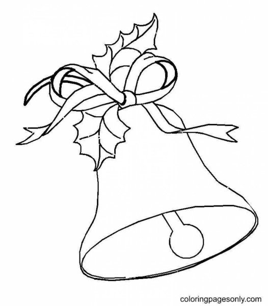 Новогодние колокольчики раскраска