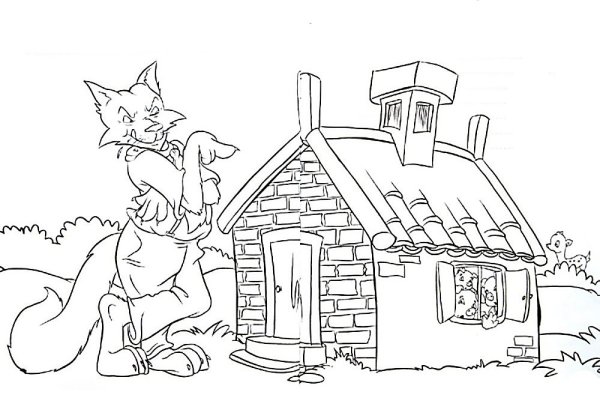 Раскраска. Кошкин дом