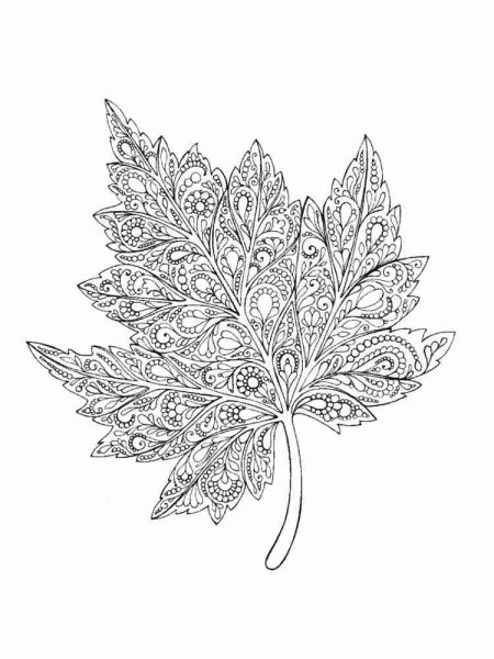 Мандала листья