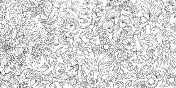 Цветочный фон раскраска