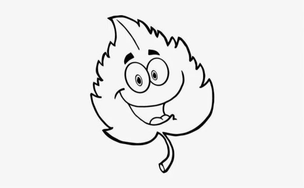 Трафареты листьев с глазками