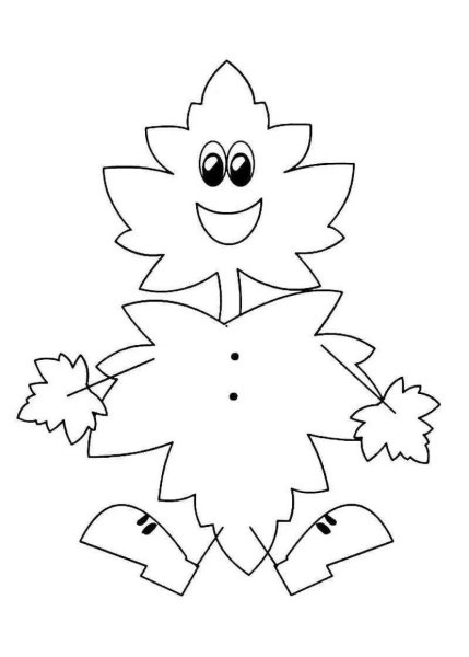 Трафарет для осенней аппликации