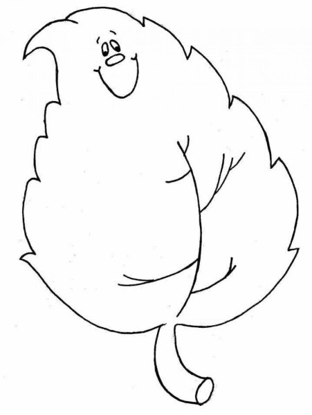 Шаблон осенние листочки с глазками