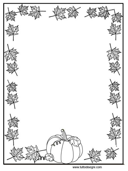 Осенняя рамка для раскрашивания