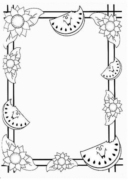 Рамка раскраска