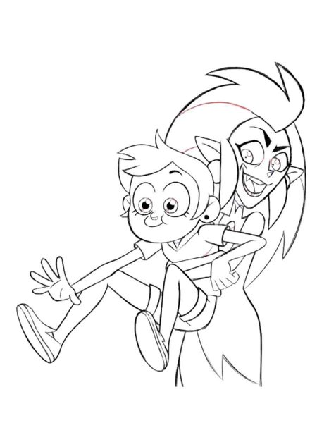 Раскраска дом Совы