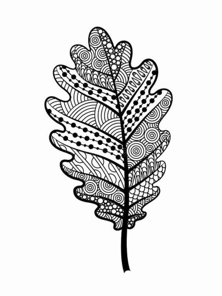 Зентангл листья