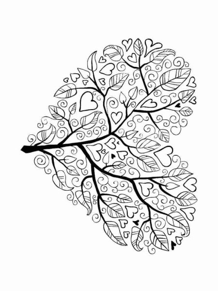 Раскраски деревья с узорами