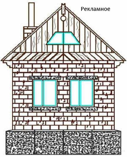 Нарисовать кирпичный дом