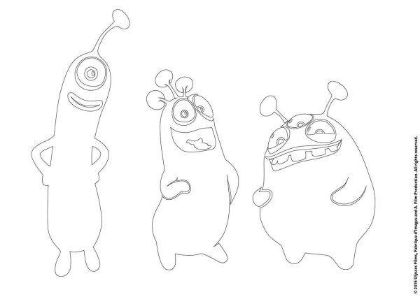 Раскраска пришельцы в доме с Луисом