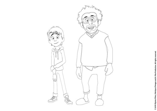 Раскраска пришельцы в доме с Луисом