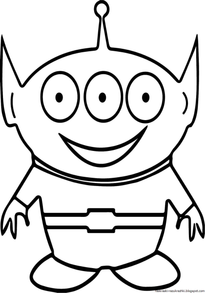 Инопланетянин раскраска