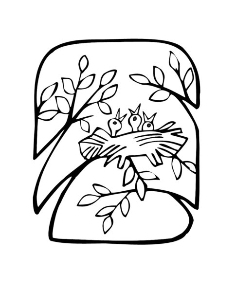 Раскраска. Весна