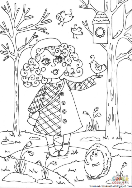 Раскраска. Весна