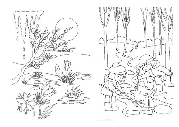 Раскраска. Весна