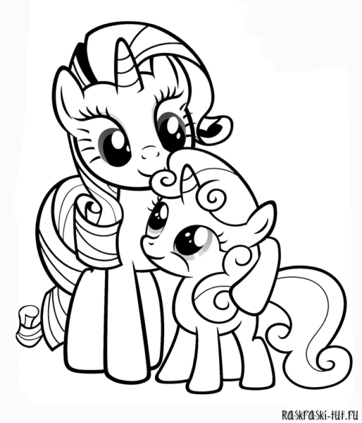 My little Pony раскраска Рарити