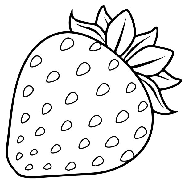 Клубника раскраска