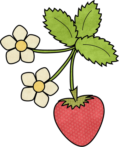 Кустика клубники для аппликации