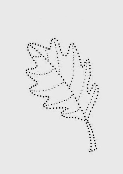 Листочек по точкам