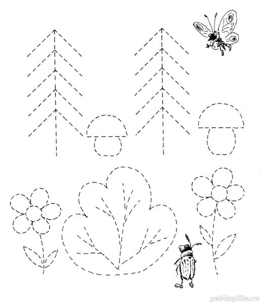 Задания на графомоторные навыки для детей 5-6 лет