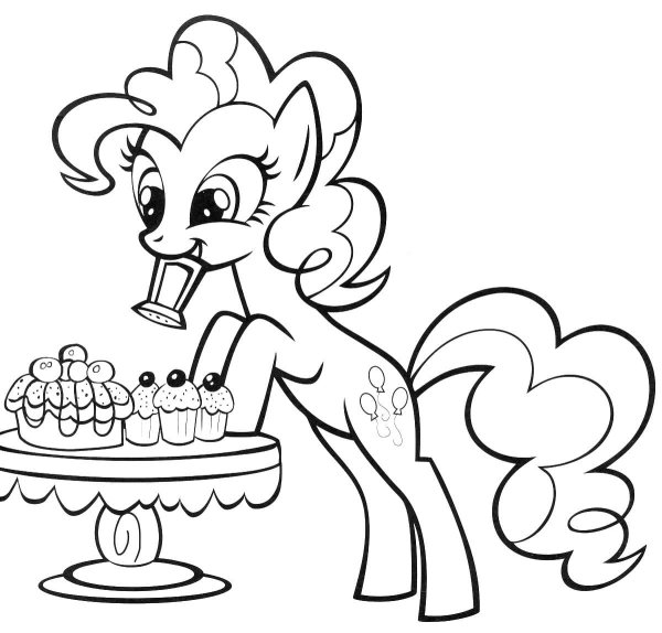Pinkie pie раскраска