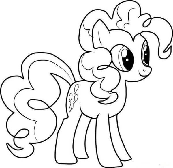 Милая пони раскраска Пинки Пай