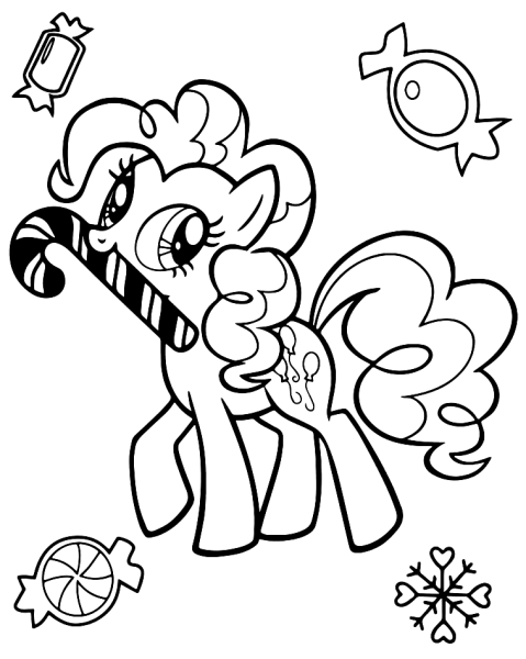 Пинки Пай раскраска