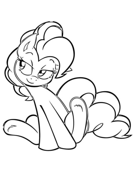 Раскраска Пинки Пай и Флаттершай