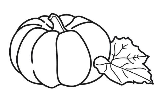 Раскраска овощи тыква