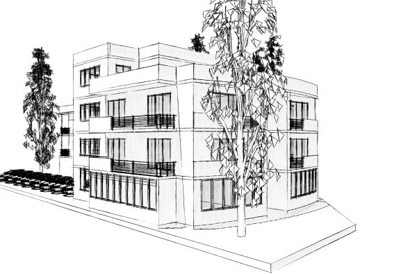 Эскизы многоэтажных зданий