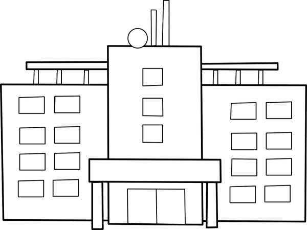 Раскраска здания