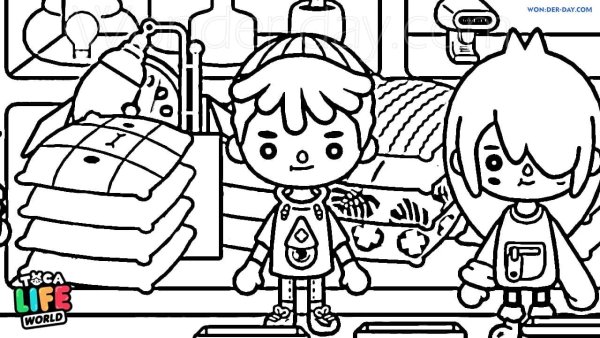 Раскраска тока бока