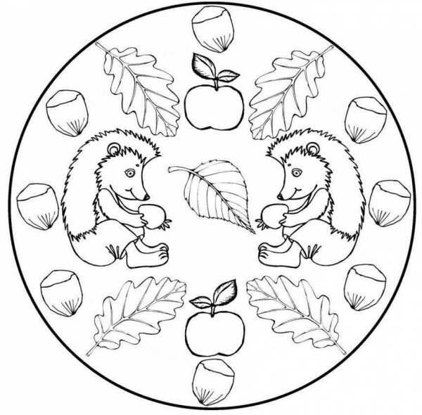 Мандалы осень для детей