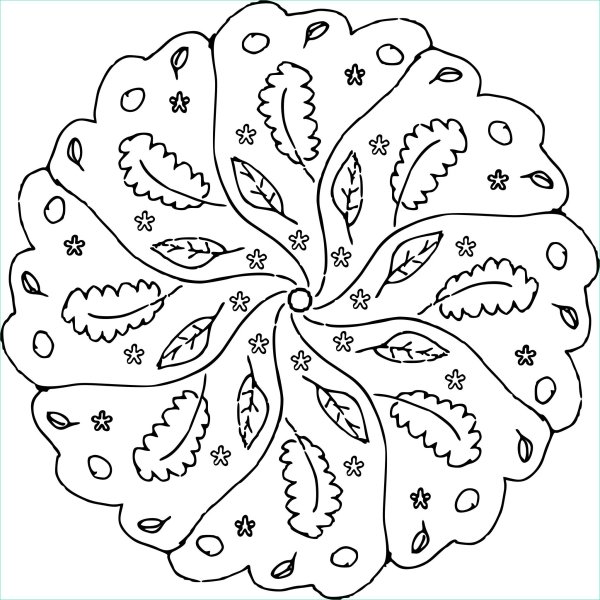Раскраска Мандала осень