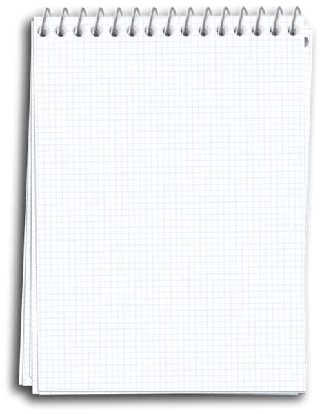 Блокнот на прозрачном фоне