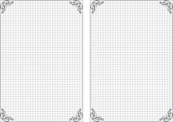 Листы для блокнота в клеточку