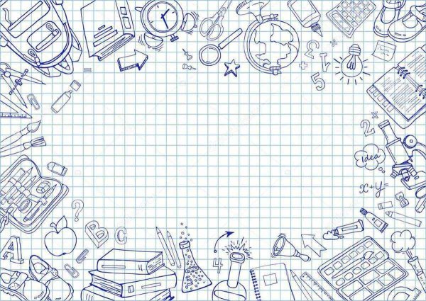 Школьная тетрадь в клетку фон