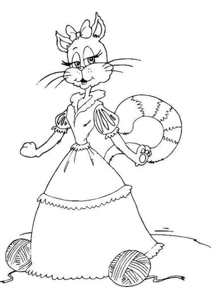 Раскраска. Кошкин дом