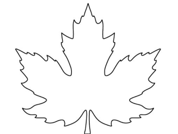 Виноградный лист трафарет
